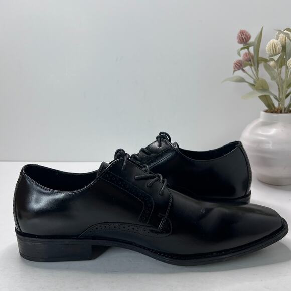 Stacy Adams Ardell Plain Toe Leather Oxford Dress Shoes Black Men's 11.5M - Picture 6 of 10